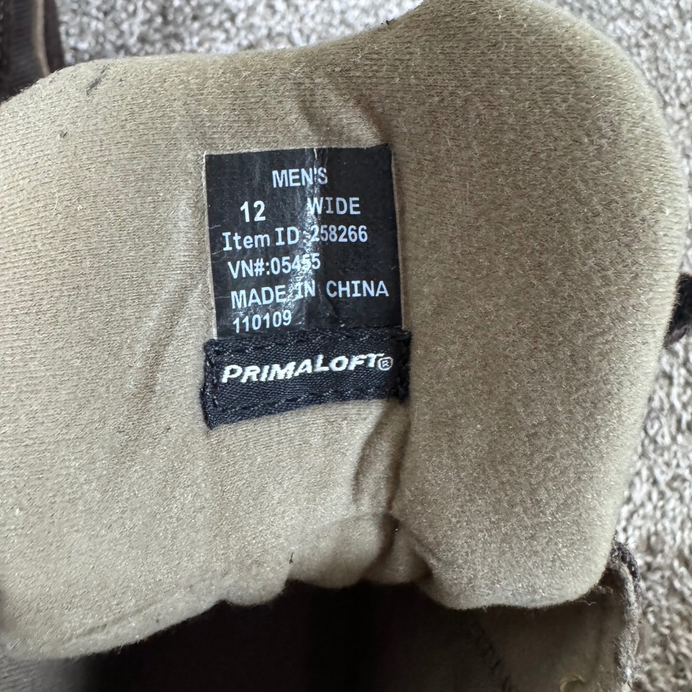 LL Bean Men's Tek 2.5 Primaloft Hiking Brown Suede Triple Strap Boots 12 Wide - Picture 10 of 11